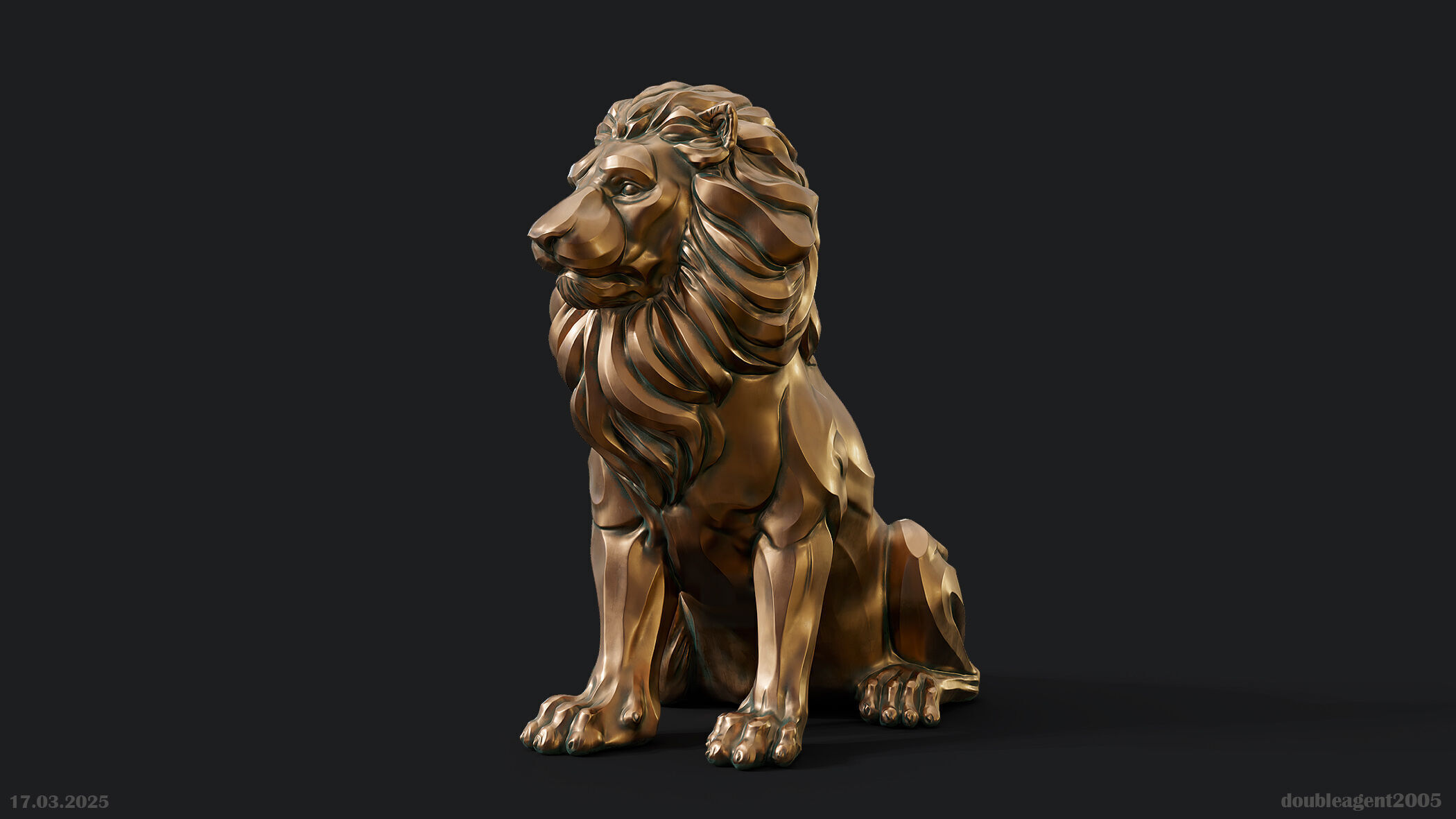 Stylized Lion by doubleagent2005 3D print model_11