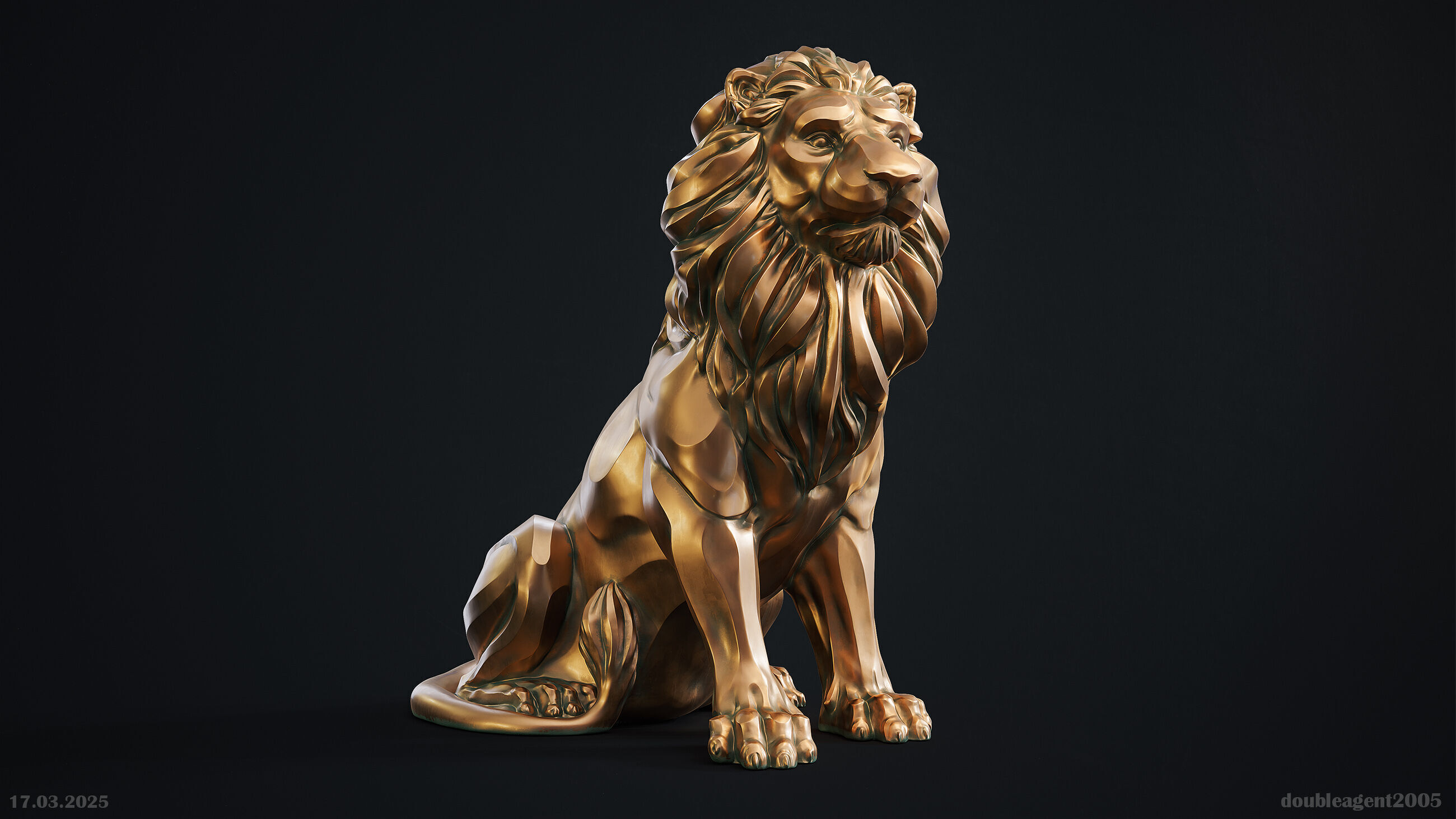 Stylized Lion by doubleagent2005 3D print model_1