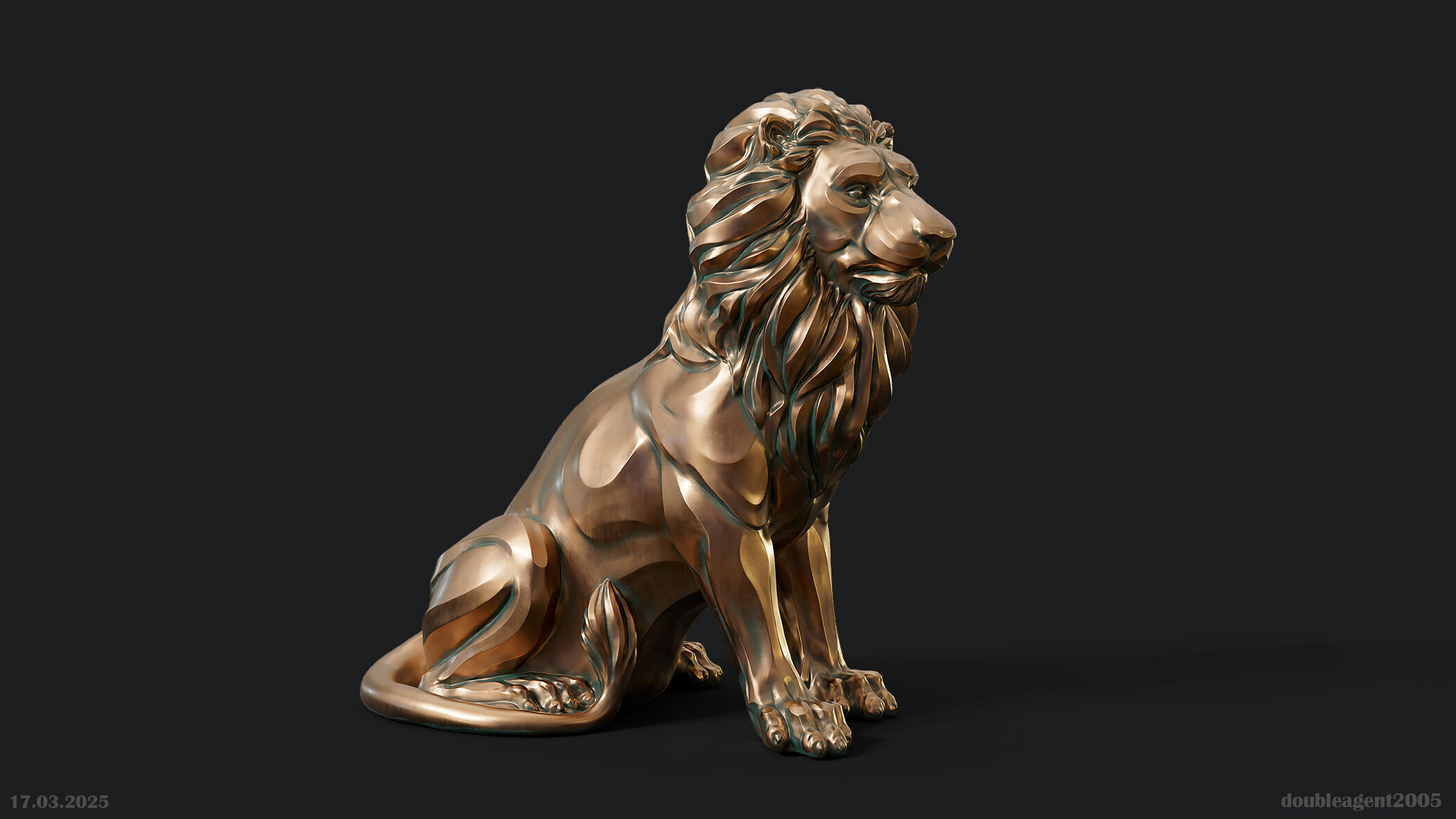 Stylized Lion by doubleagent2005 3D print model_13