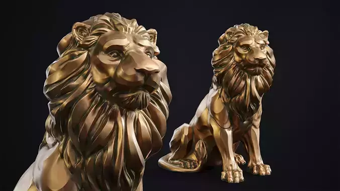 Stylized Lion by doubleagent2005 3D print model