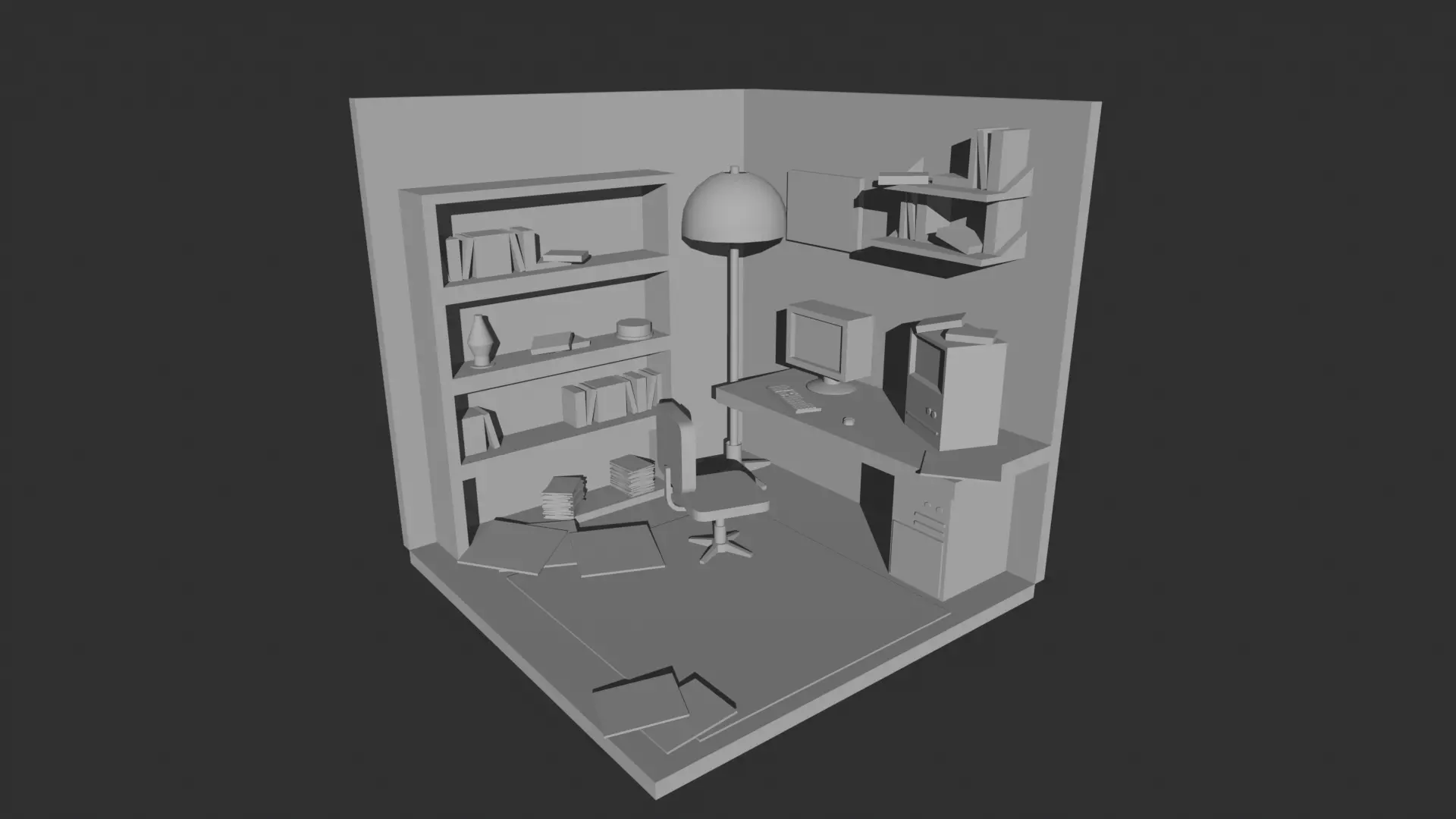 Habitacion Free low-poly 3D model_0