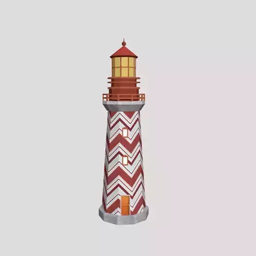 Lighthouse - Low-poly PBR Model Low-poly 3D model