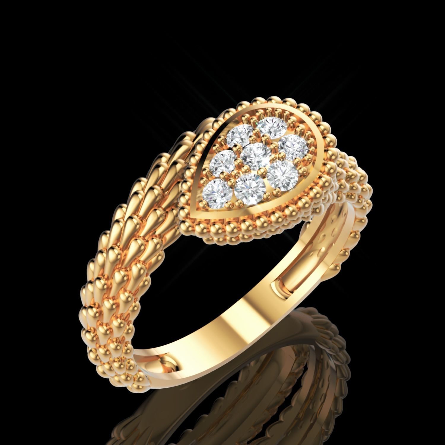 Boucheron Ring 3D print model_2