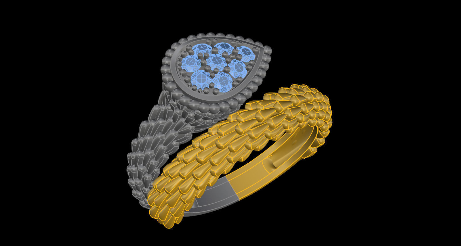 Boucheron Ring 3D print model_10