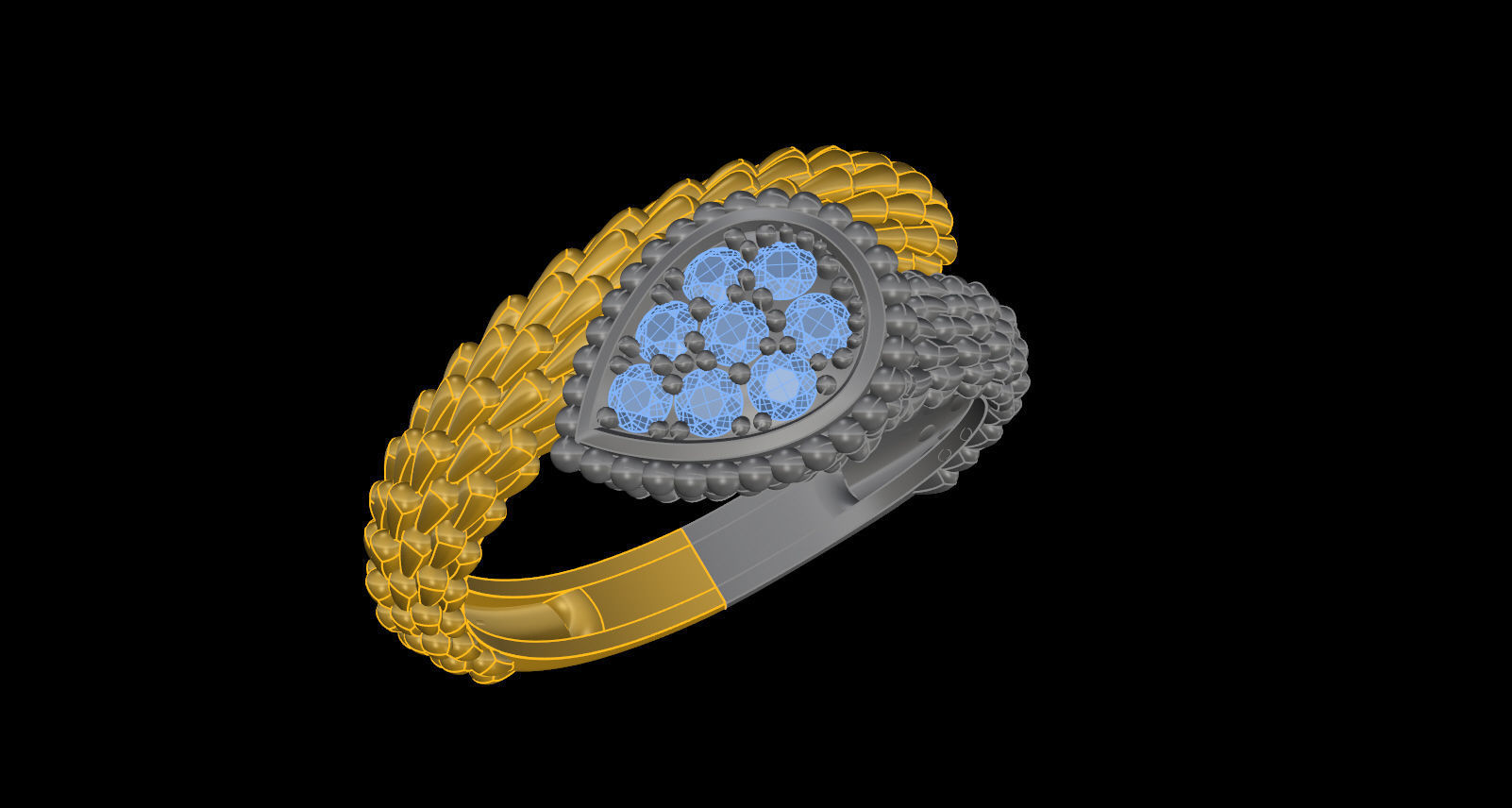 Boucheron Ring 3D print model_9