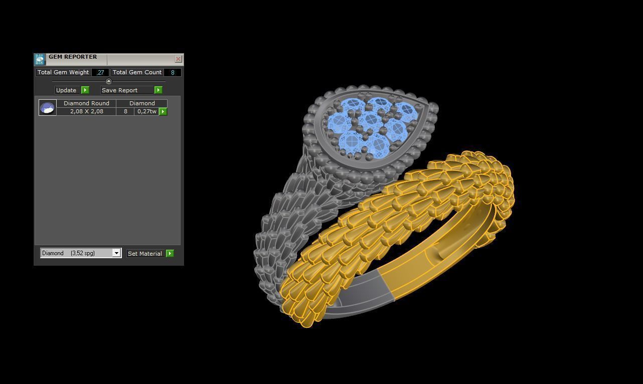 Boucheron Ring 3D print model_6