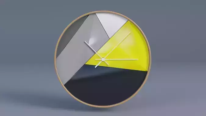 Wall Clock Low-poly 3D model