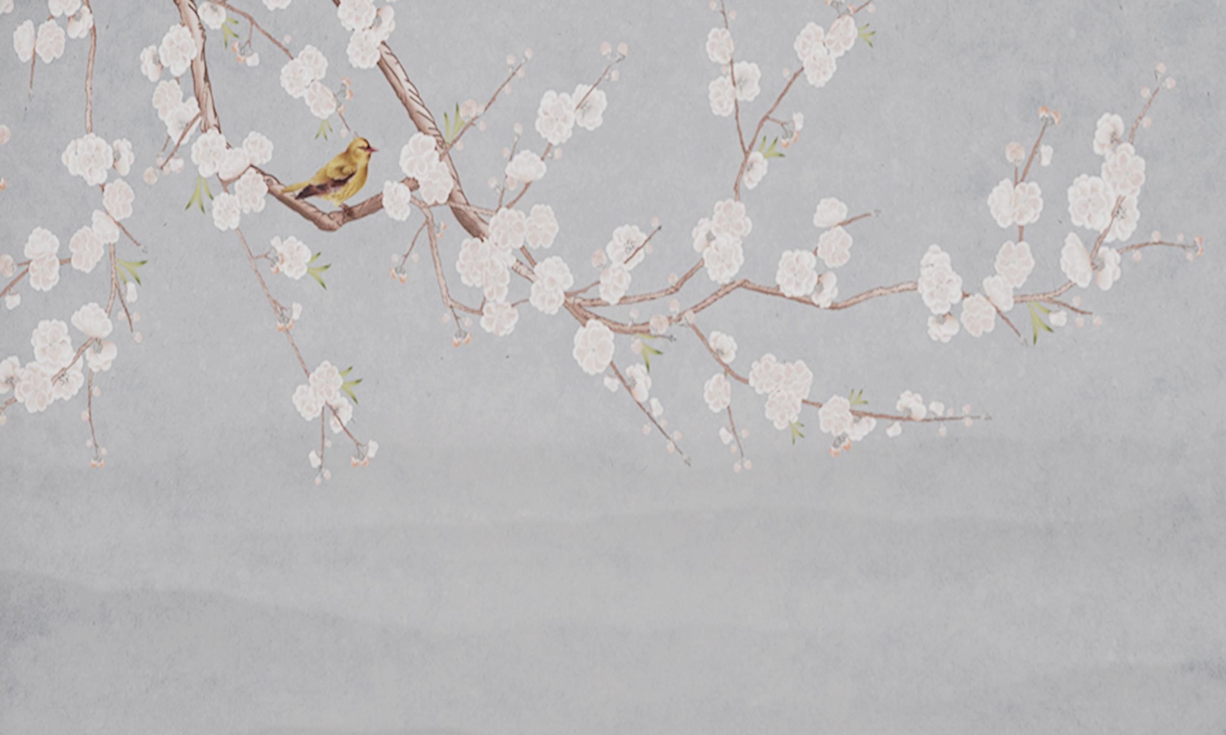 bedside background Chinese wall style 3D model_2