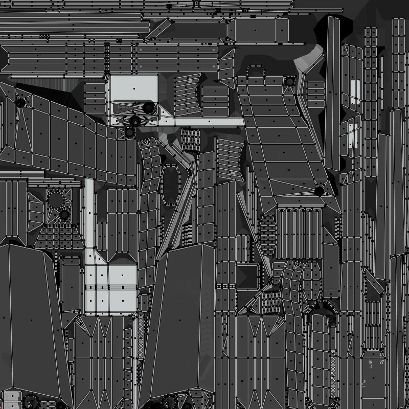 Sci-fi pistol Low-poly 3D model_9