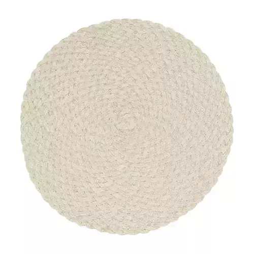 Round Woven Knitting Rug 3D model