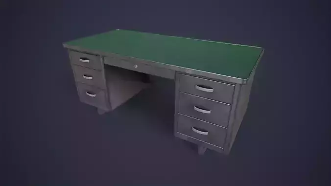 Metal retro office desk