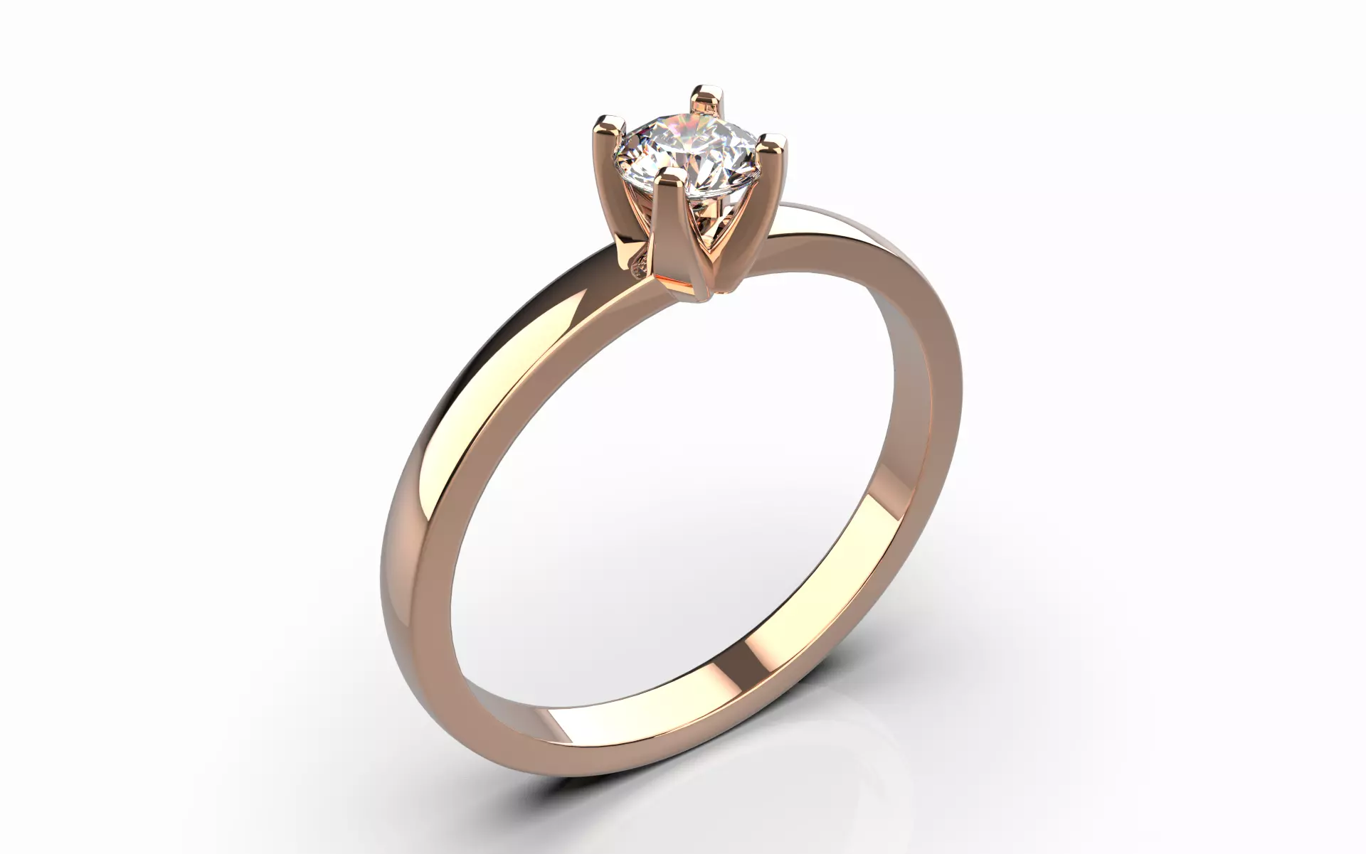 Engagement simple ring 3D print model