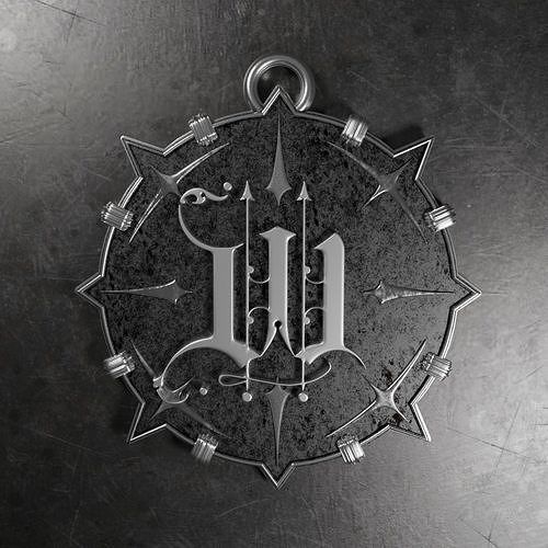 Medallion with letter W 3D printable model 3D print model