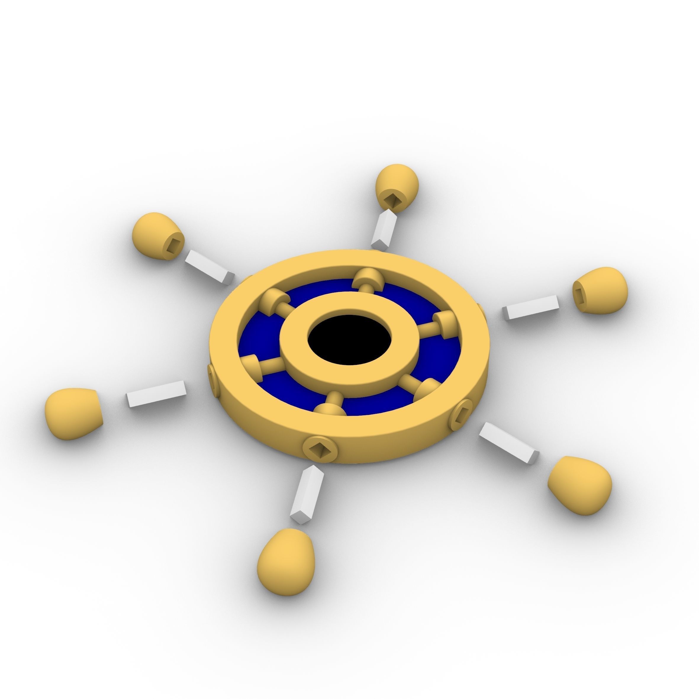 Navia Weel Pendant from Genshin Impact 3D print model_4