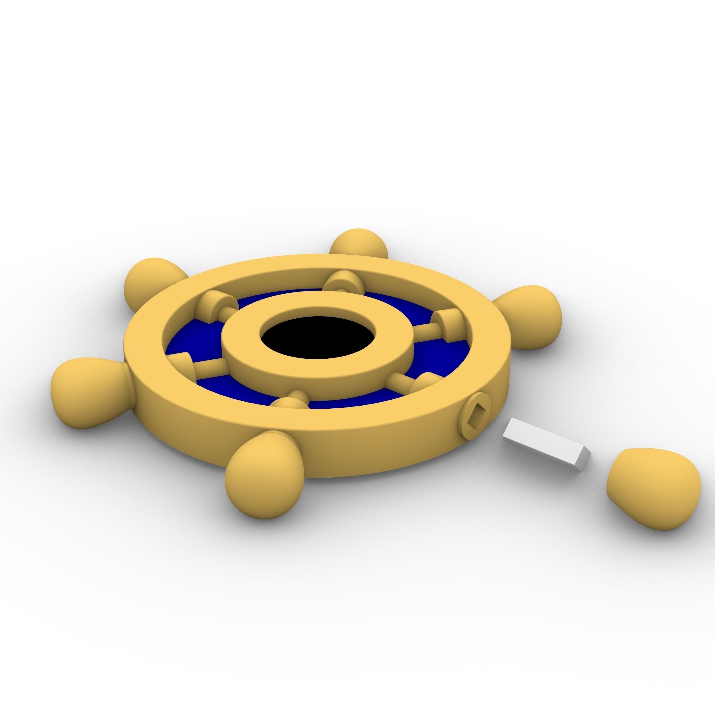 Navia Weel Pendant from Genshin Impact 3D print model_3