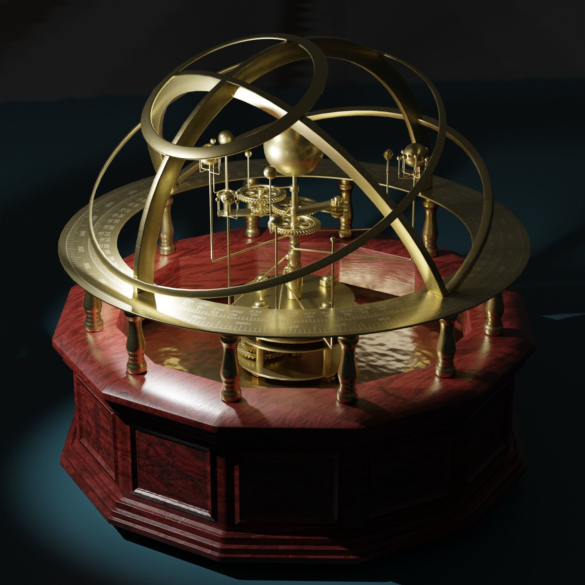 Orrery Planetary Solar System Display 3D model_3