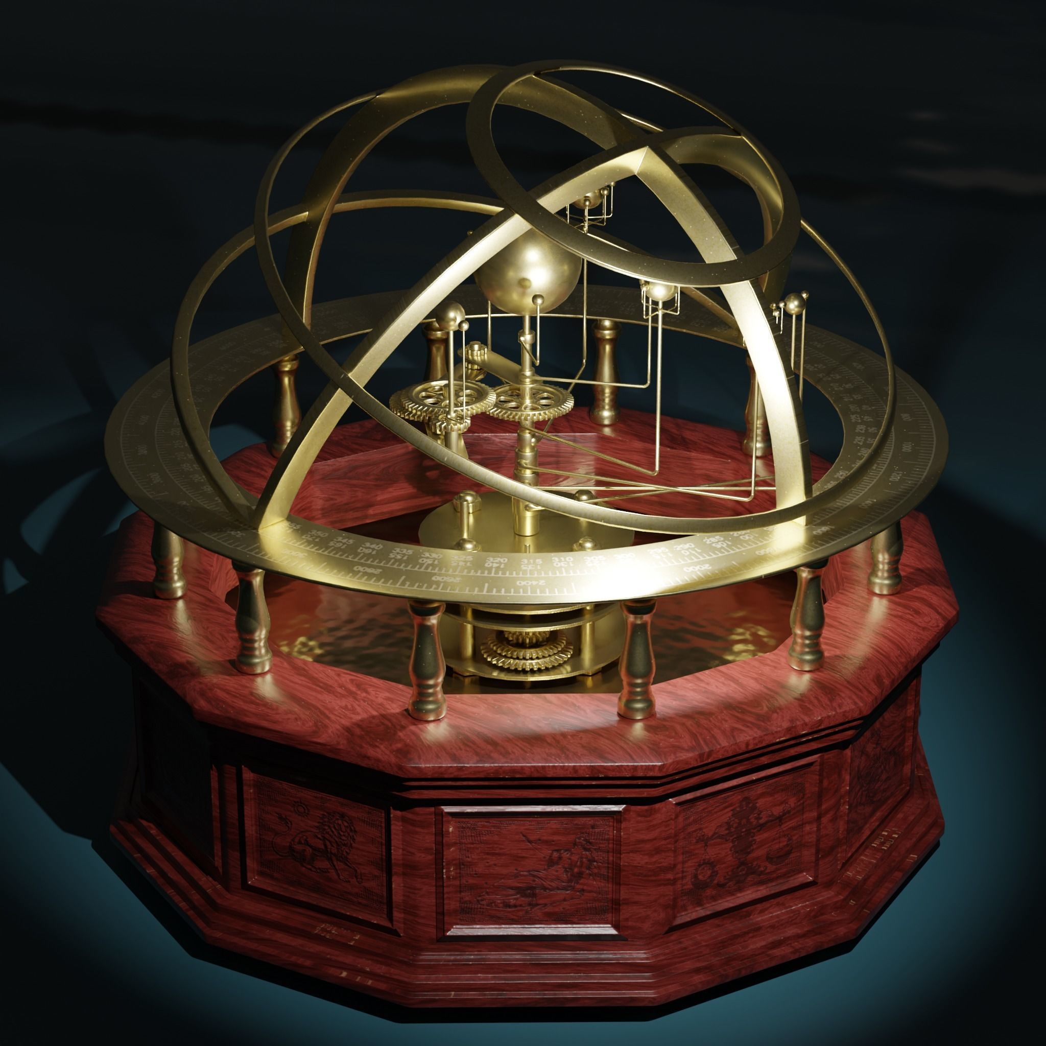 Orrery Planetary Solar System Display 3D model_2