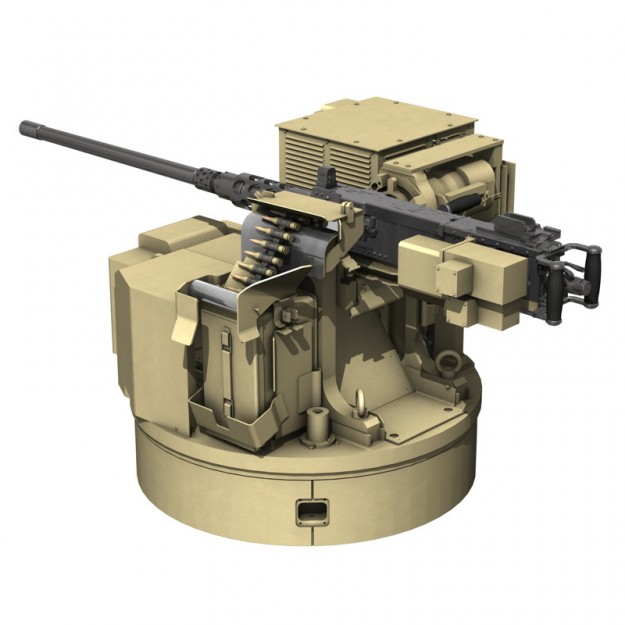 Remote weapon station RWS - Browning M2 3D model_2