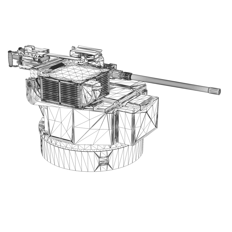 Remote weapon station RWS - Browning M2 3D model_9