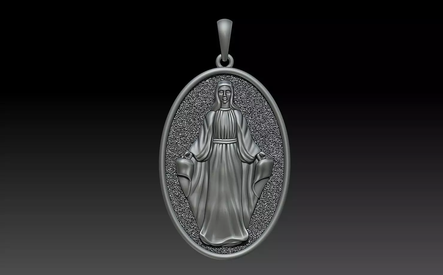 HOLY MARRY PENDANT 3D print model_0