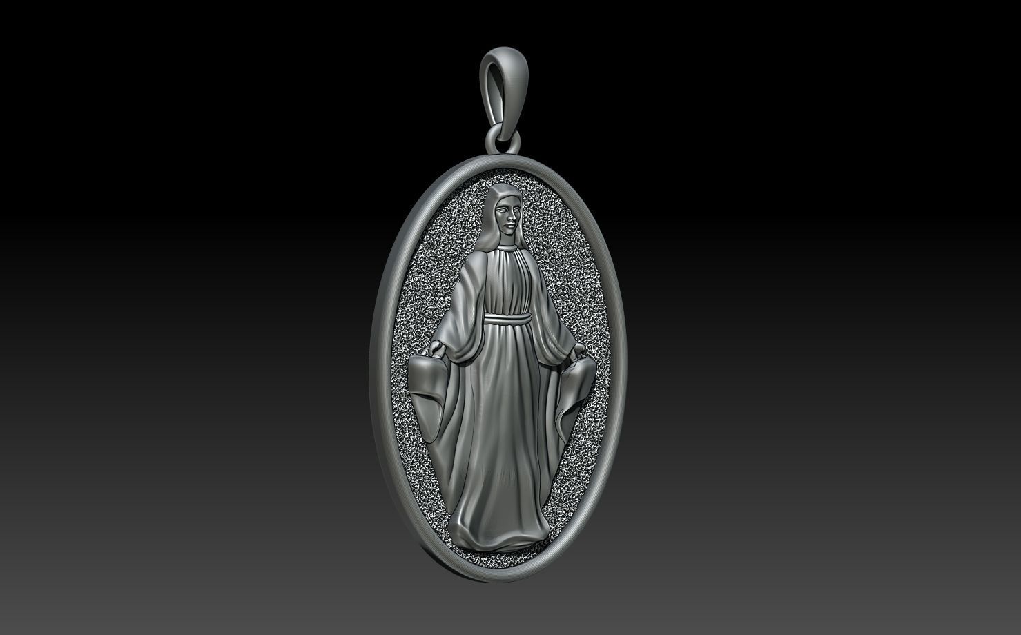 HOLY MARRY PENDANT 3D print model_1
