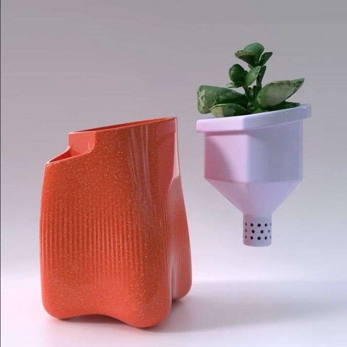 Fluidic Planter 3D print model_4