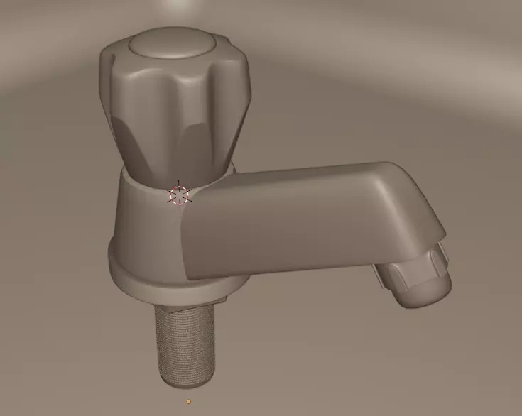 water tap for bathroom Free low-poly 3D model