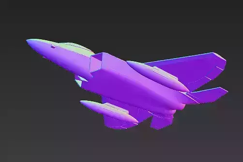 F-35 Lightning II Jet Fighter 3D Model High Poly PBR Textured Low-poly 3D model