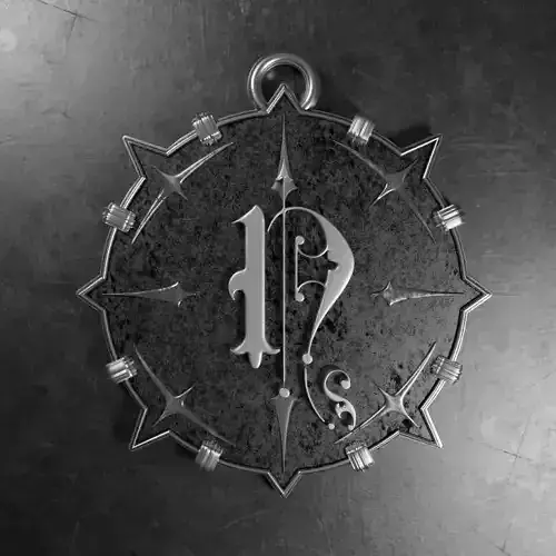 Medallion with letter N 3D printable model 3D print model