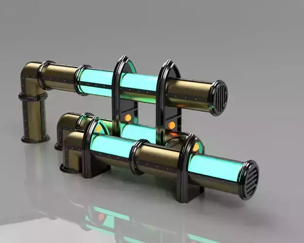 Modular grimdark pipeline 3D print model