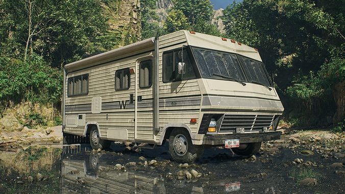 RV Motorhome Low-poly 3D model