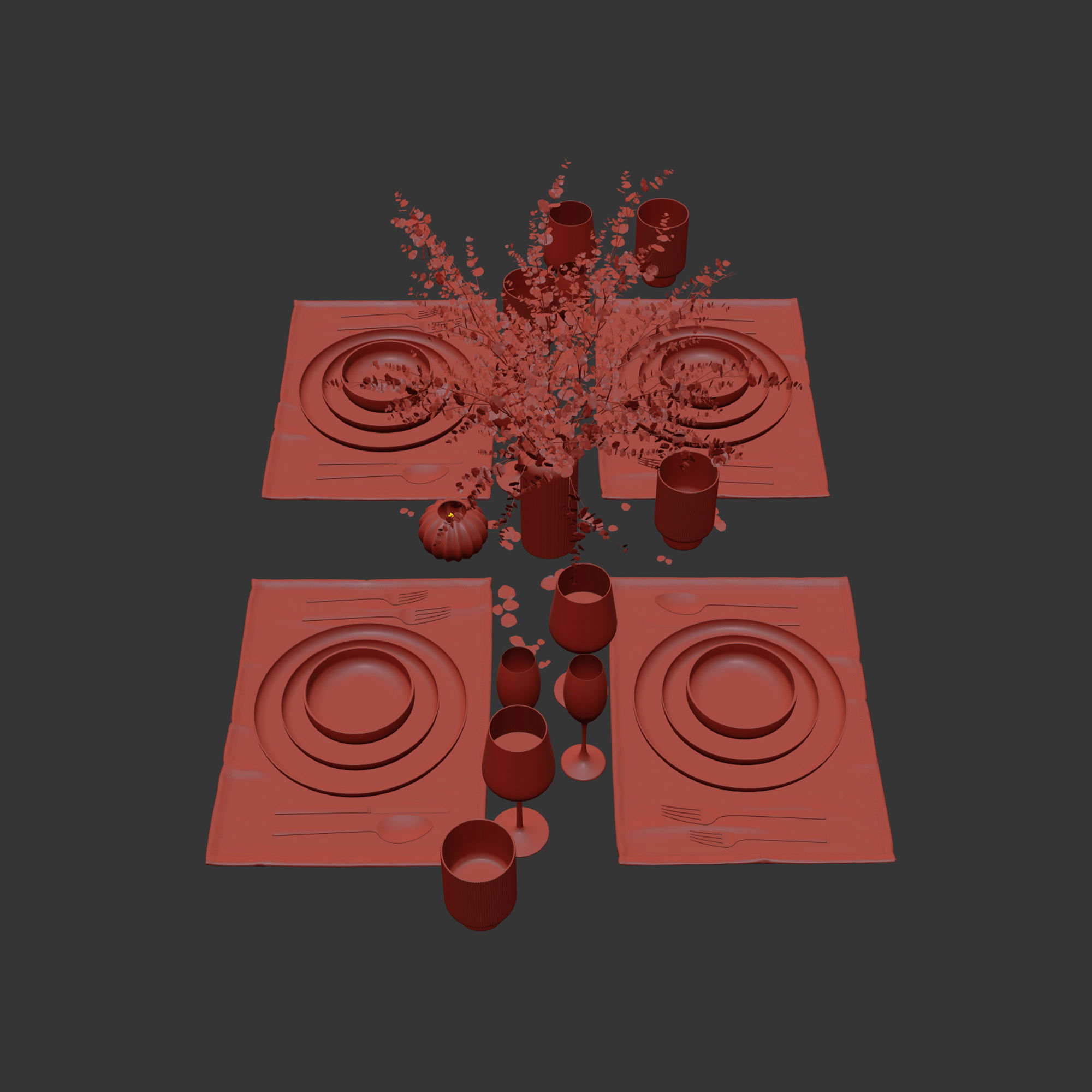 Table setting 43 3D model_8