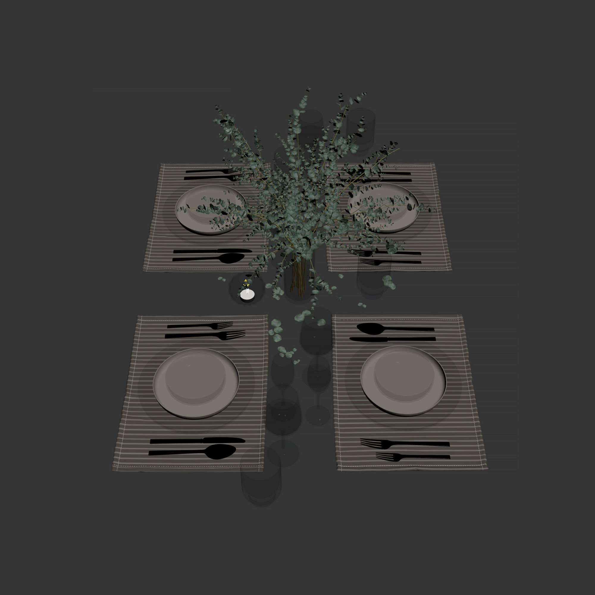 Table setting 43 3D model_6
