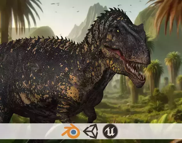 Predator Dinosaur Jurassic Giant TRex 3D Model Dino  Low-poly 3D model