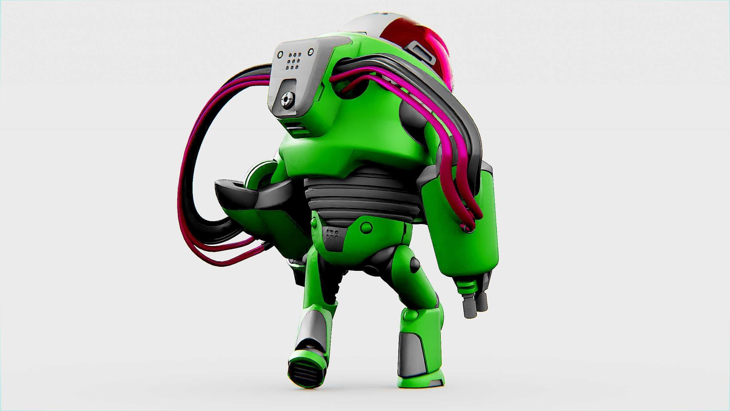 MINERAL PICKER BOT Rigged for Unreal Engine - Unity - MIXAMO 3D model_9