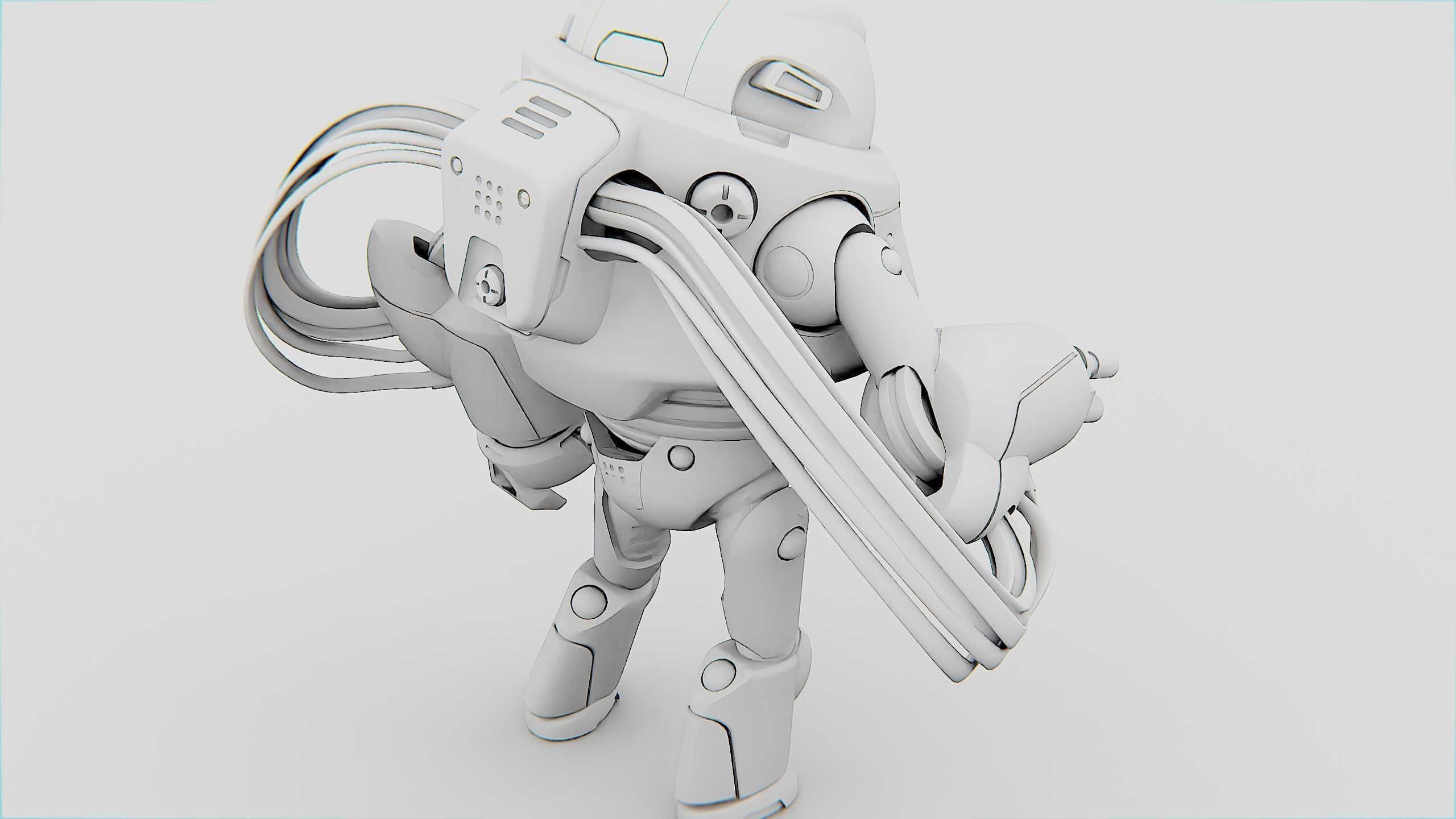 MINERAL PICKER BOT Rigged for Unreal Engine - Unity - MIXAMO 3D model_34