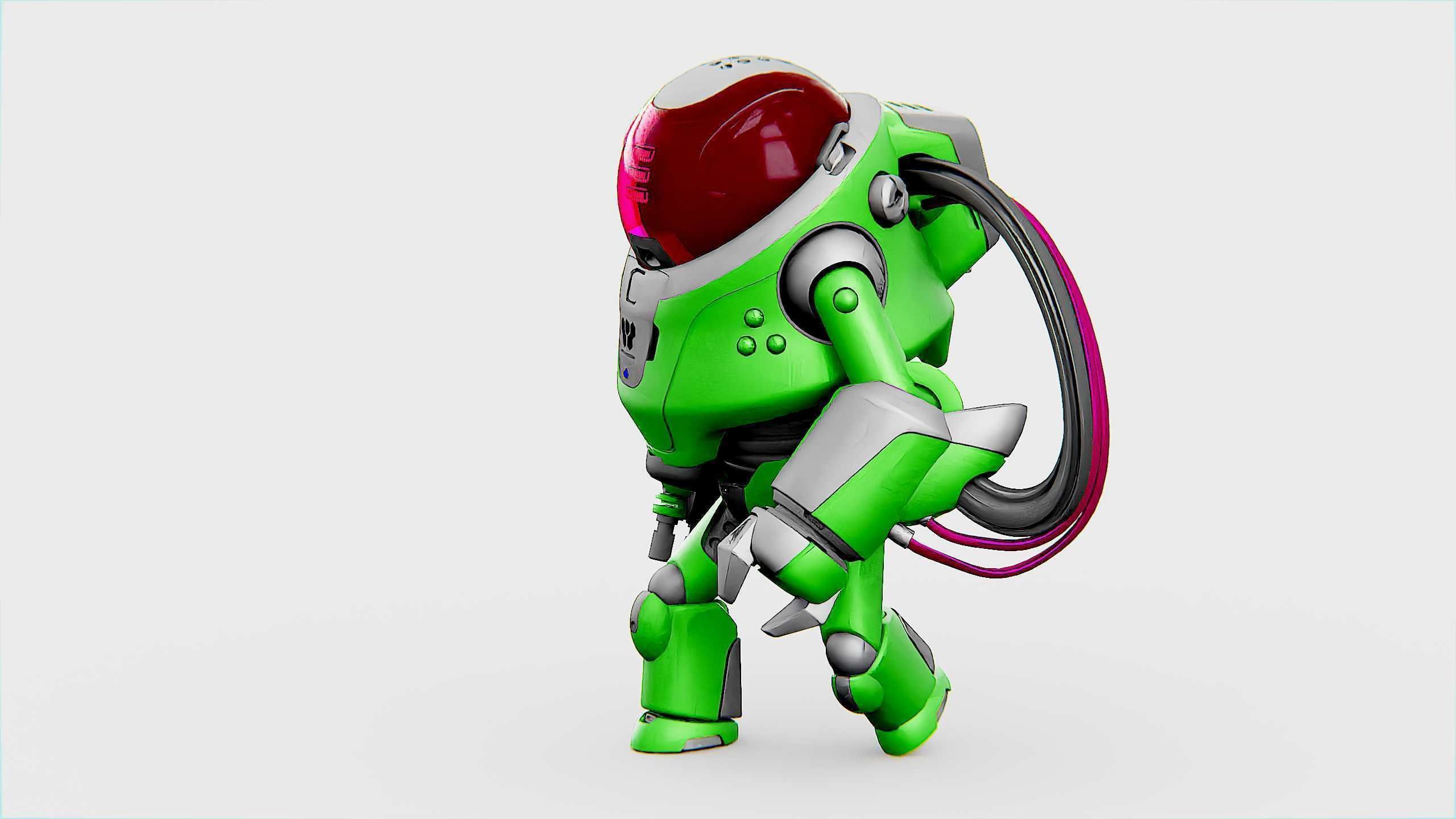 MINERAL PICKER BOT Rigged for Unreal Engine - Unity - MIXAMO 3D model_17