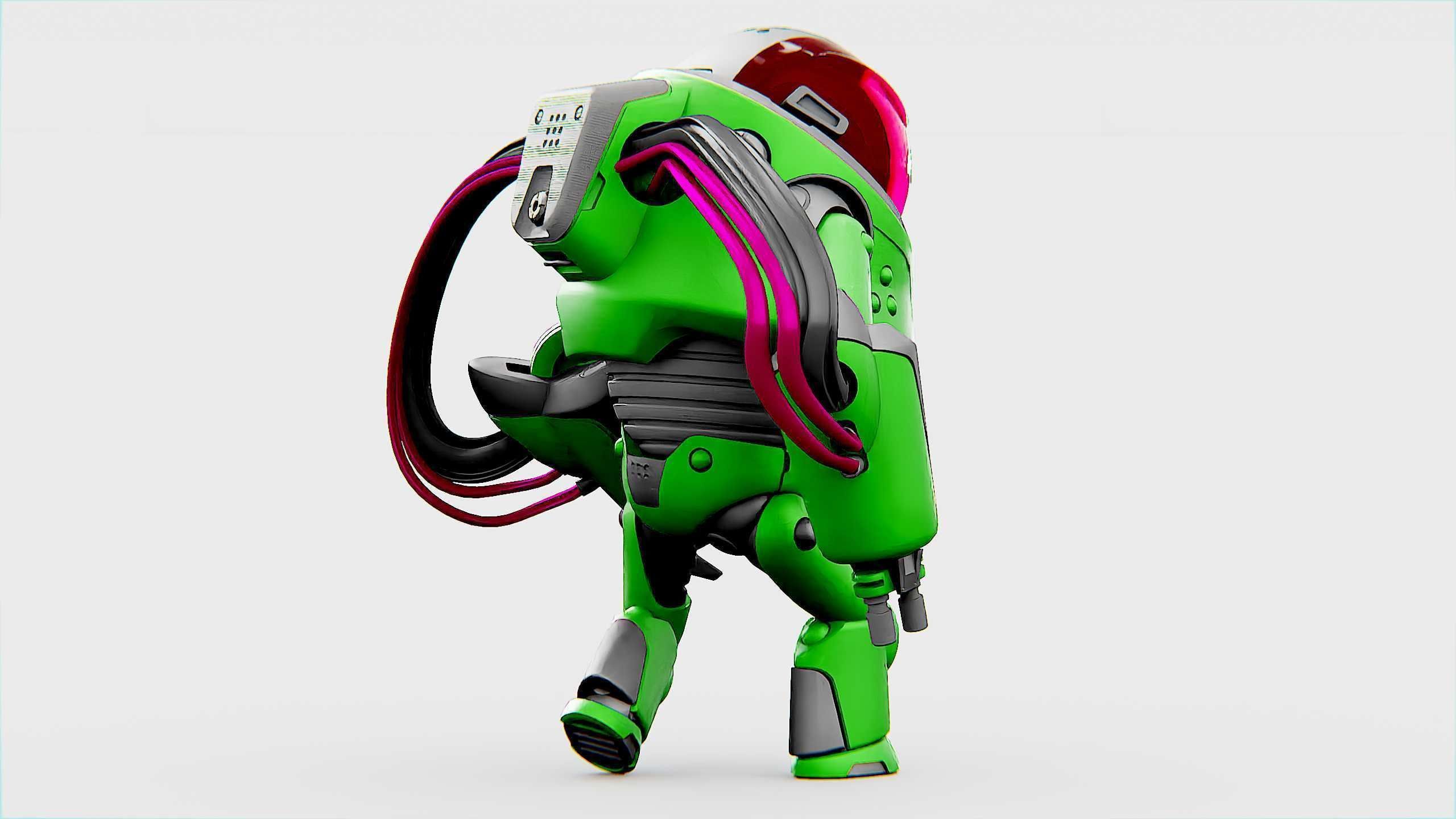 MINERAL PICKER BOT Rigged for Unreal Engine - Unity - MIXAMO 3D model_8