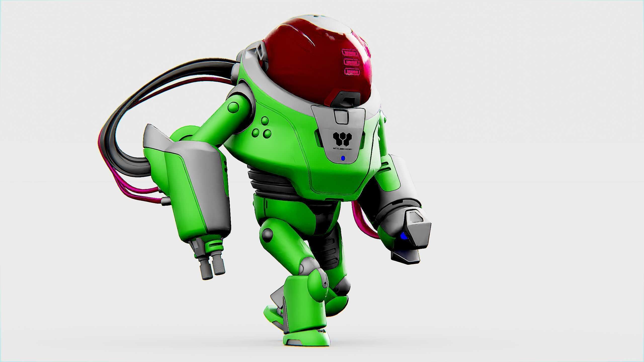 MINERAL PICKER BOT Rigged for Unreal Engine - Unity - MIXAMO 3D model_3