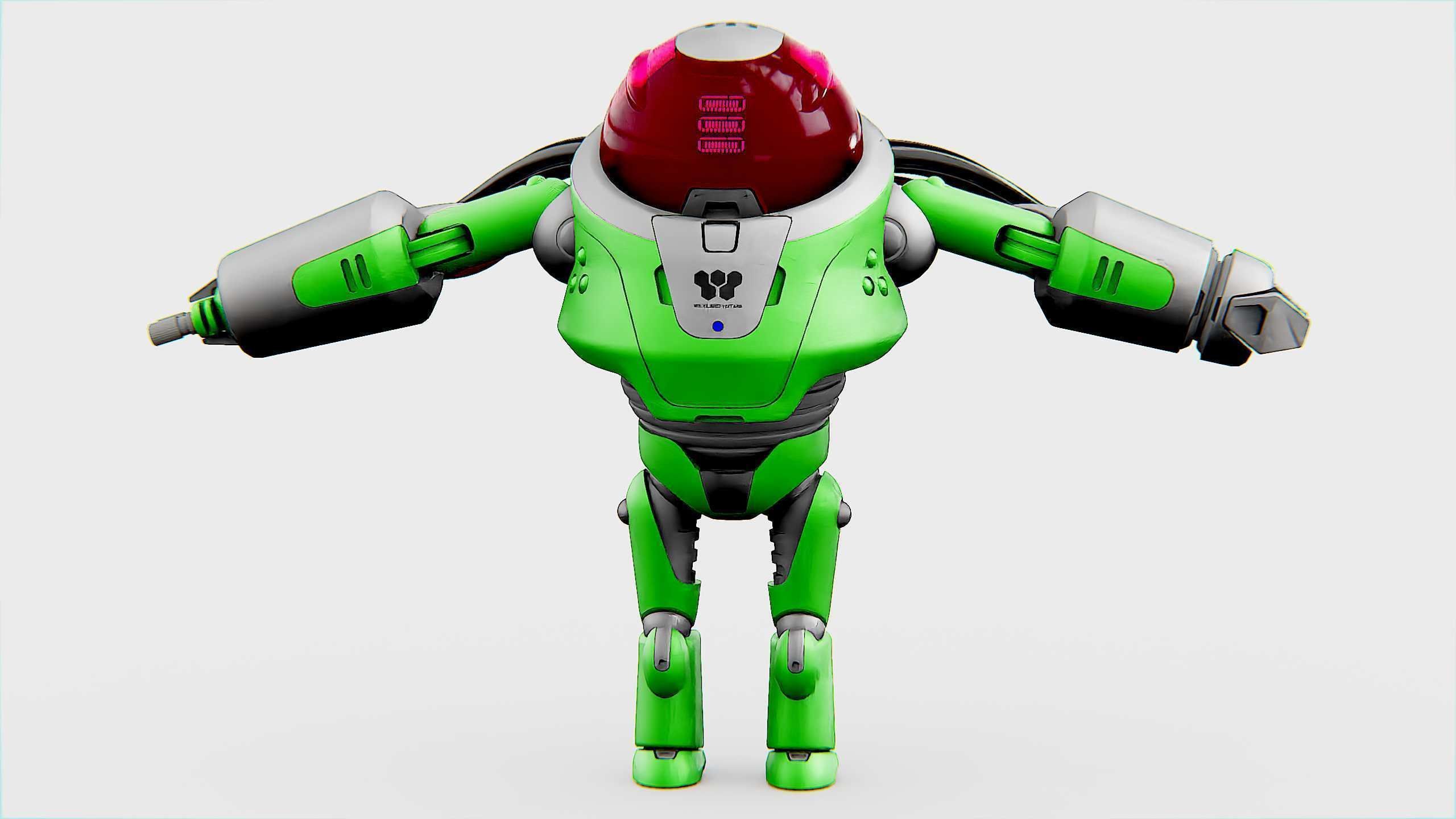 MINERAL PICKER BOT Rigged for Unreal Engine - Unity - MIXAMO 3D model_24