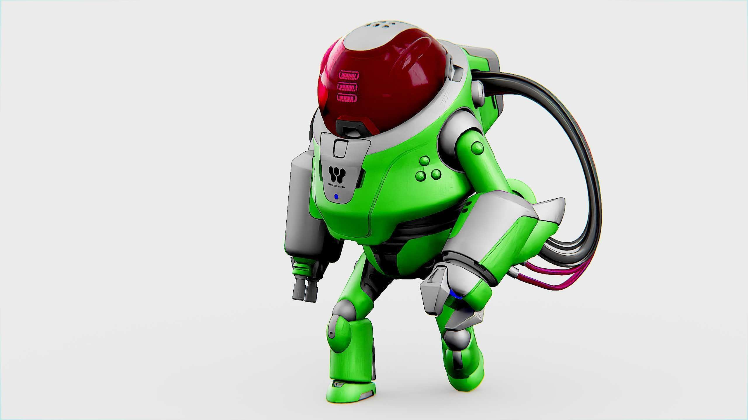 MINERAL PICKER BOT Rigged for Unreal Engine - Unity - MIXAMO 3D model_18