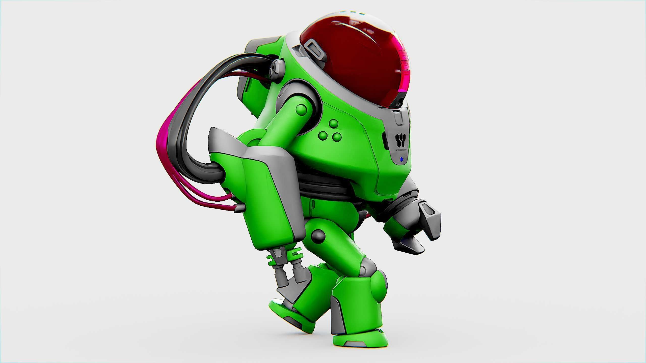 MINERAL PICKER BOT Rigged for Unreal Engine - Unity - MIXAMO 3D model_5