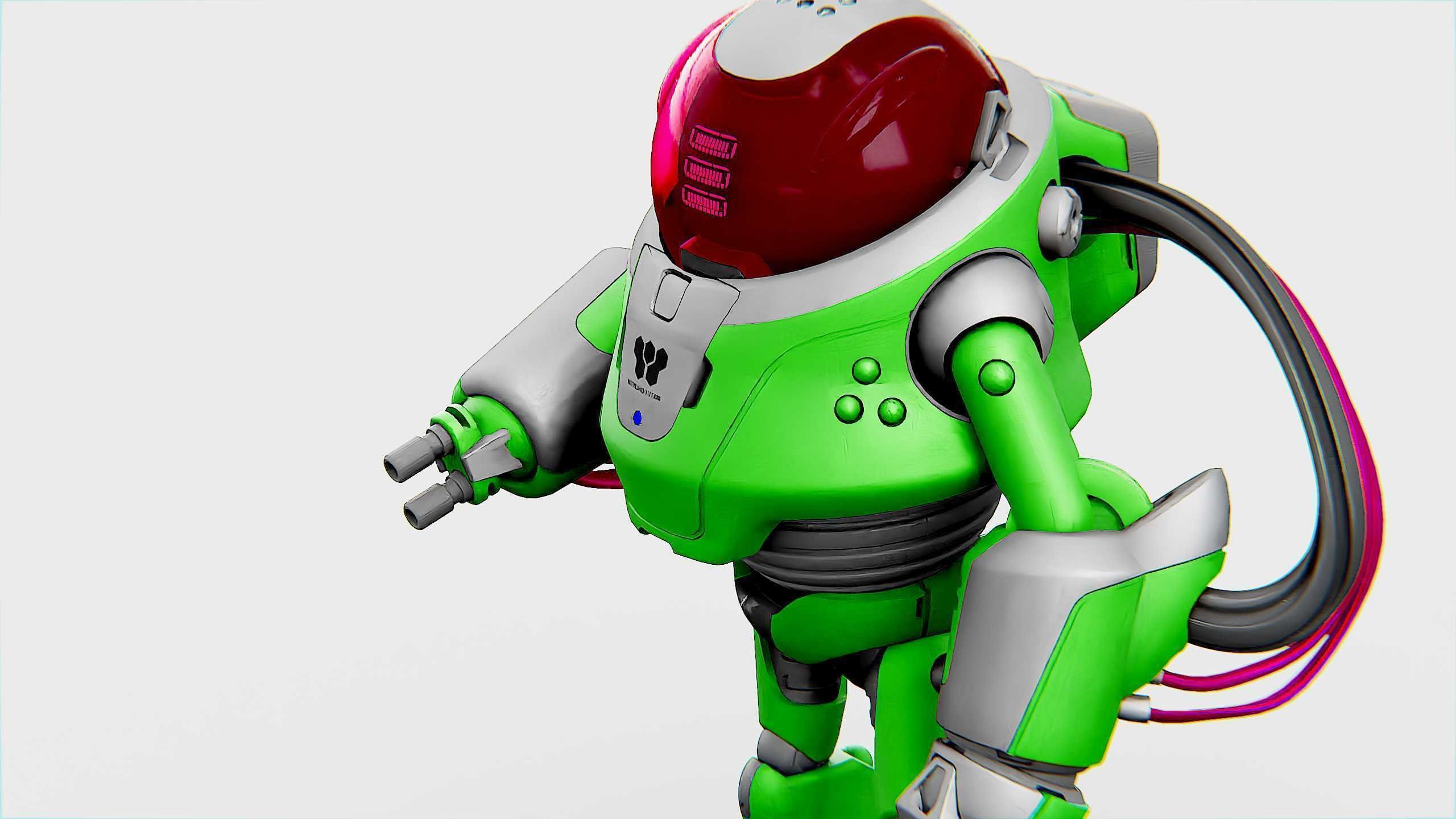 MINERAL PICKER BOT Rigged for Unreal Engine - Unity - MIXAMO 3D model_29