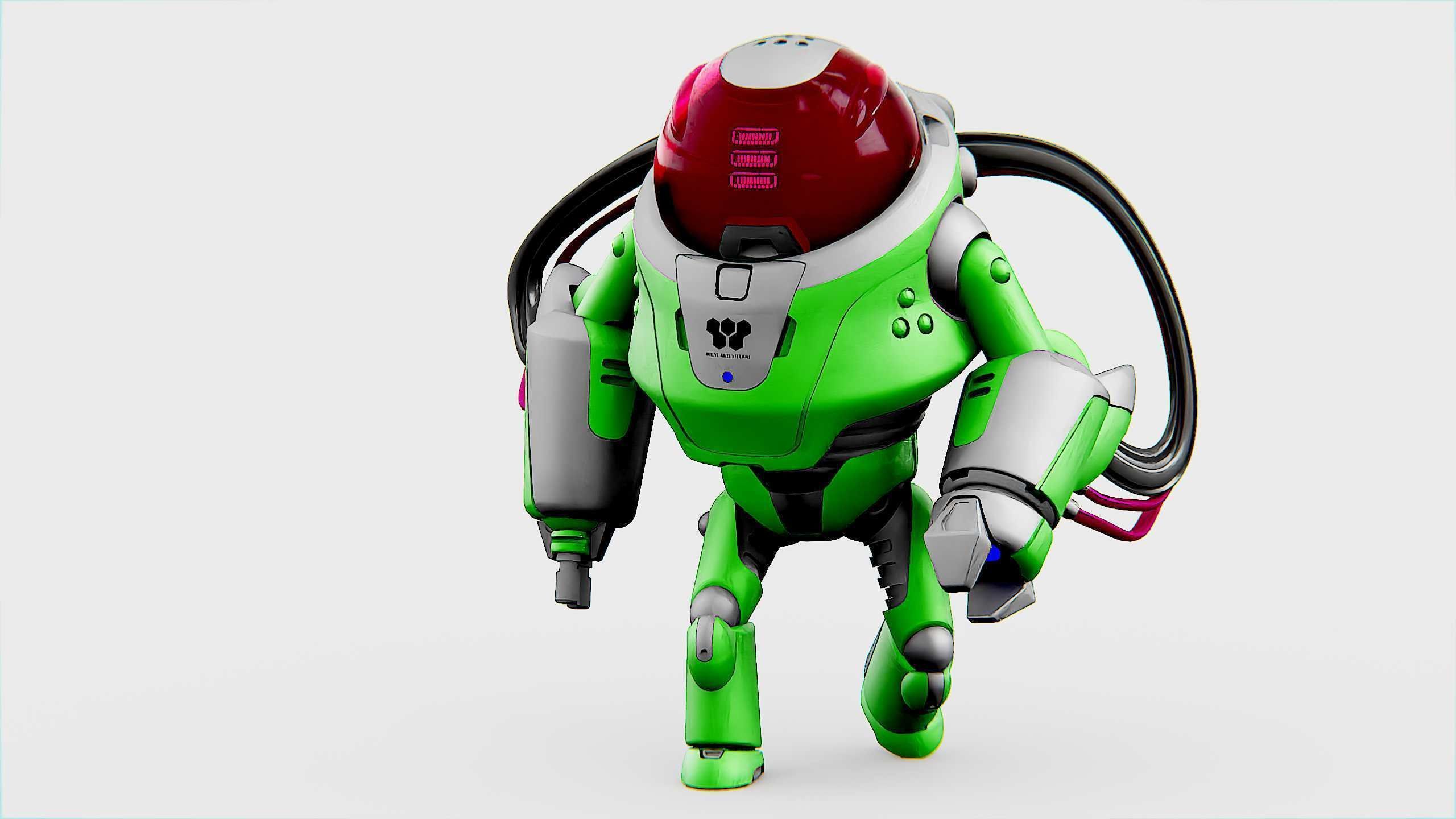 MINERAL PICKER BOT Rigged for Unreal Engine - Unity - MIXAMO 3D model_19