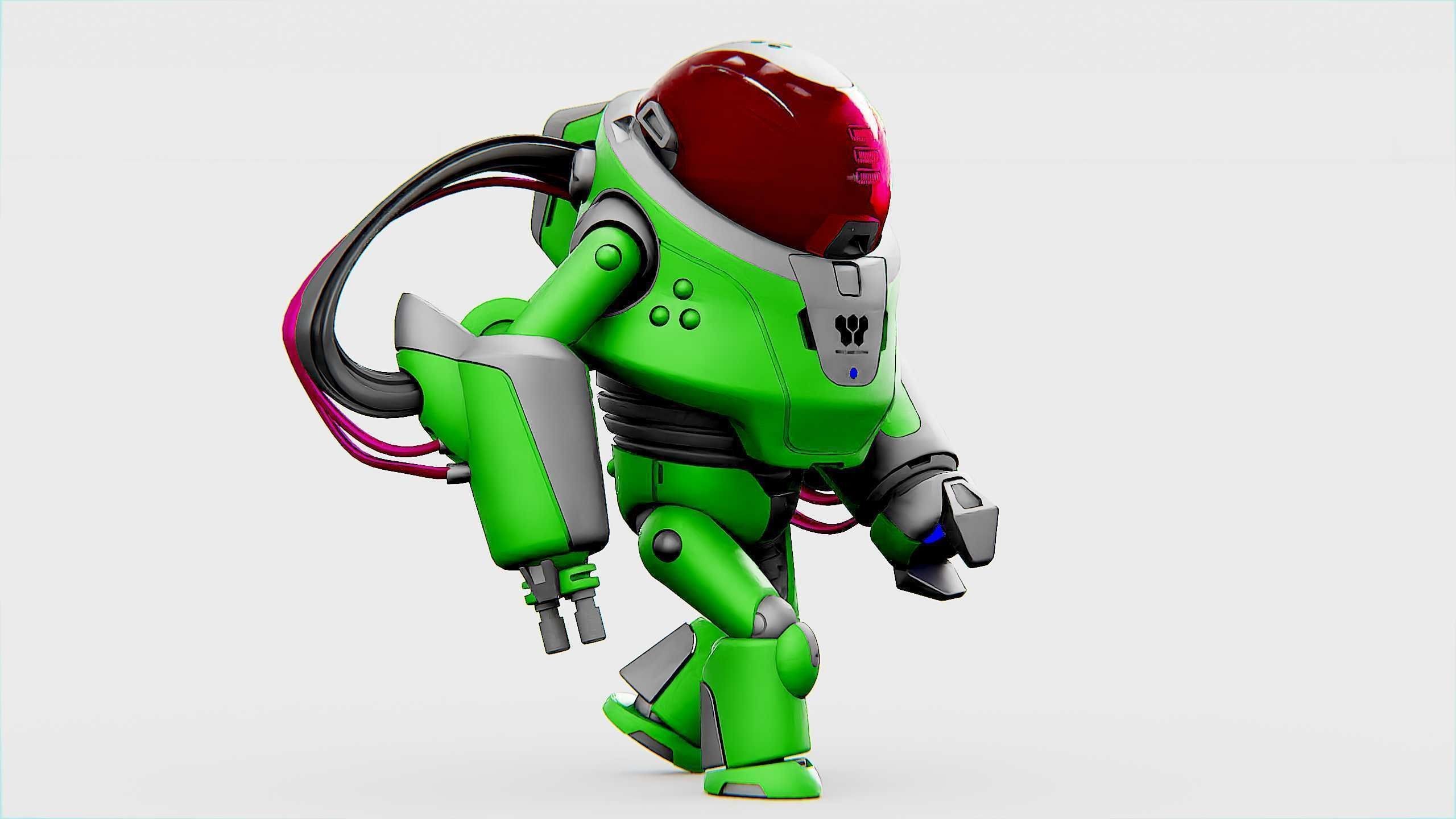 MINERAL PICKER BOT Rigged for Unreal Engine - Unity - MIXAMO 3D model_4