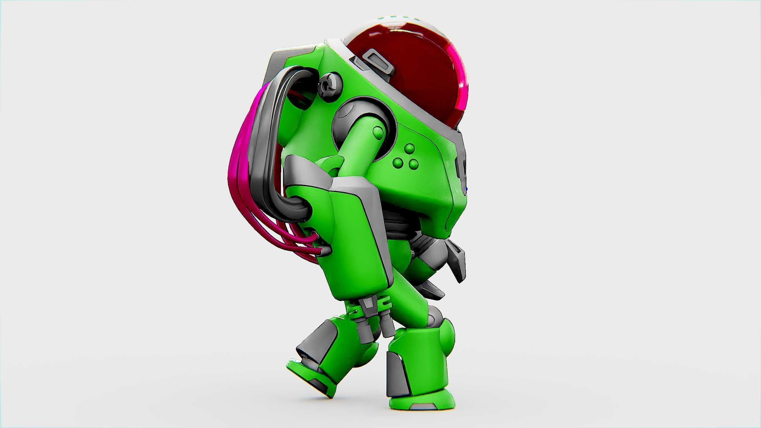 MINERAL PICKER BOT Rigged for Unreal Engine - Unity - MIXAMO 3D model_6