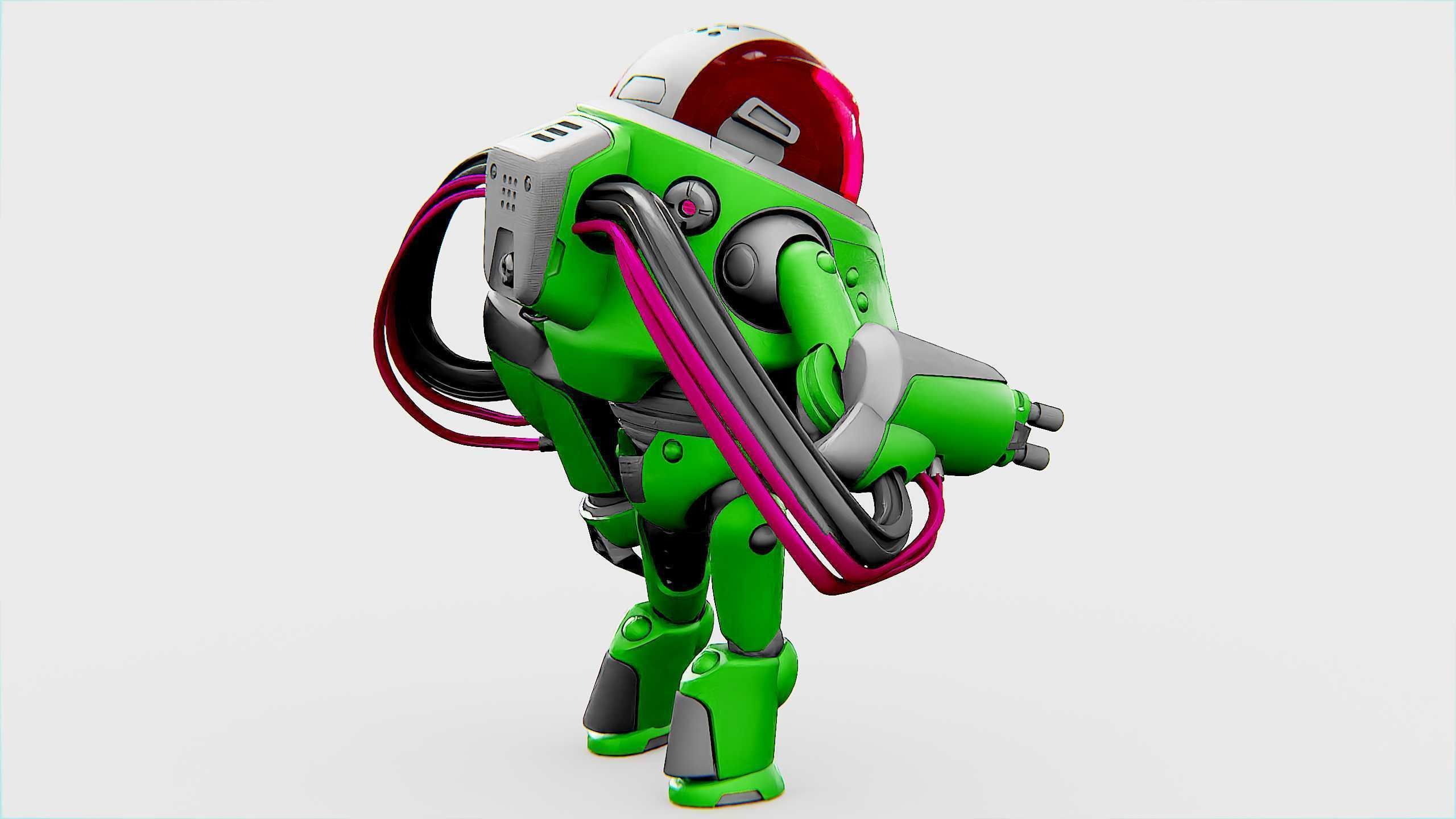 MINERAL PICKER BOT Rigged for Unreal Engine - Unity - MIXAMO 3D model_28