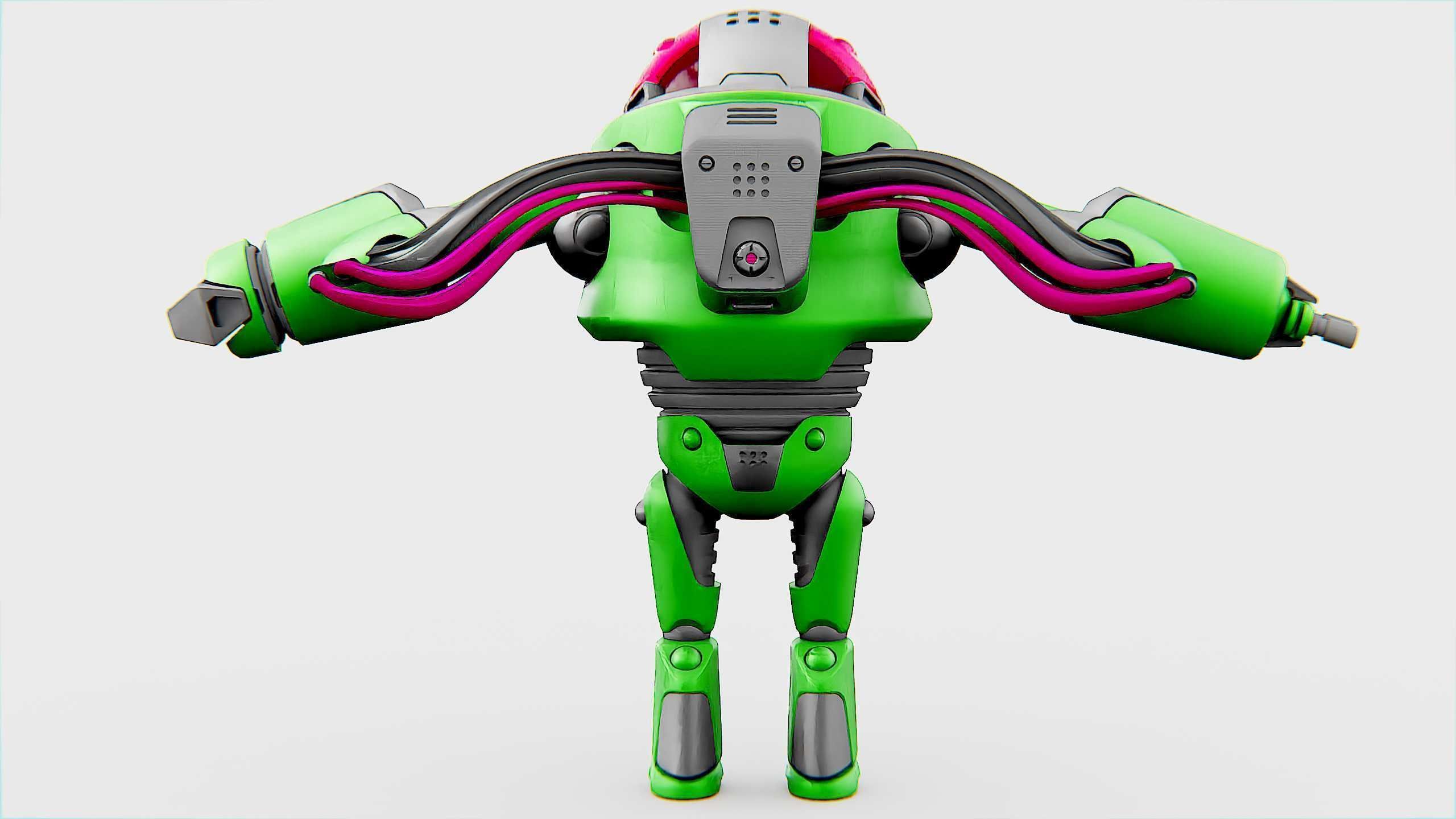 MINERAL PICKER BOT Rigged for Unreal Engine - Unity - MIXAMO 3D model_25