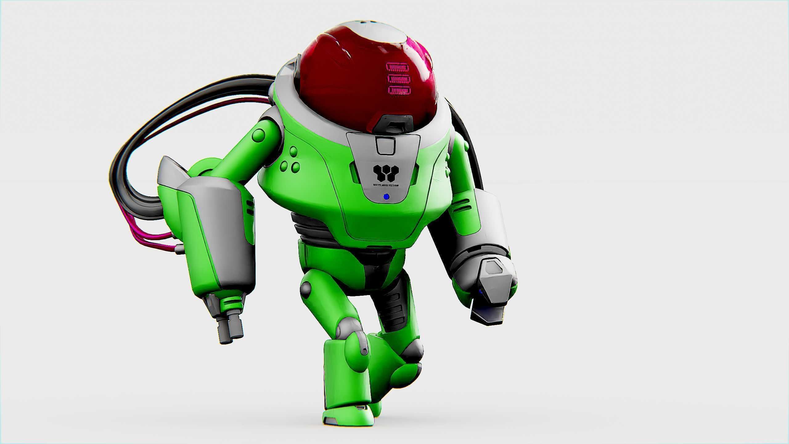 MINERAL PICKER BOT Rigged for Unreal Engine - Unity - MIXAMO 3D model_2