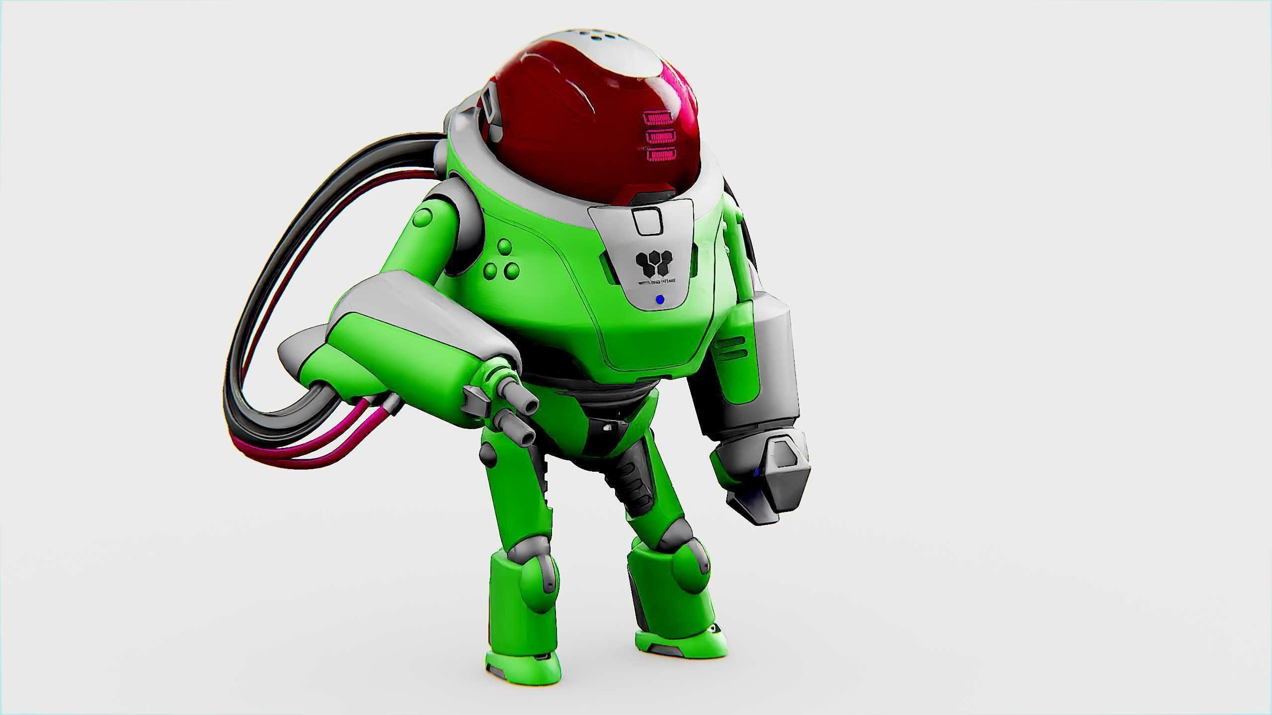 MINERAL PICKER BOT Rigged for Unreal Engine - Unity - MIXAMO 3D model_27